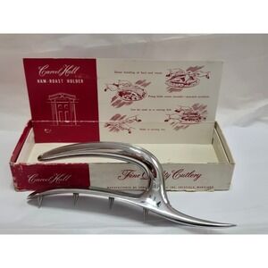 Vintage Carvel Hall Ham Roast Holder Briddell Cutlery Chrome Plated Boxed Rare